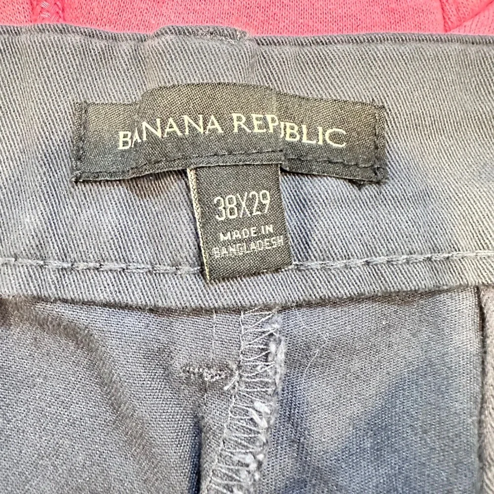 Banana Republic‎ Chino Pants Mens 38x29 Gray Stretch Cotton Casual Trousers